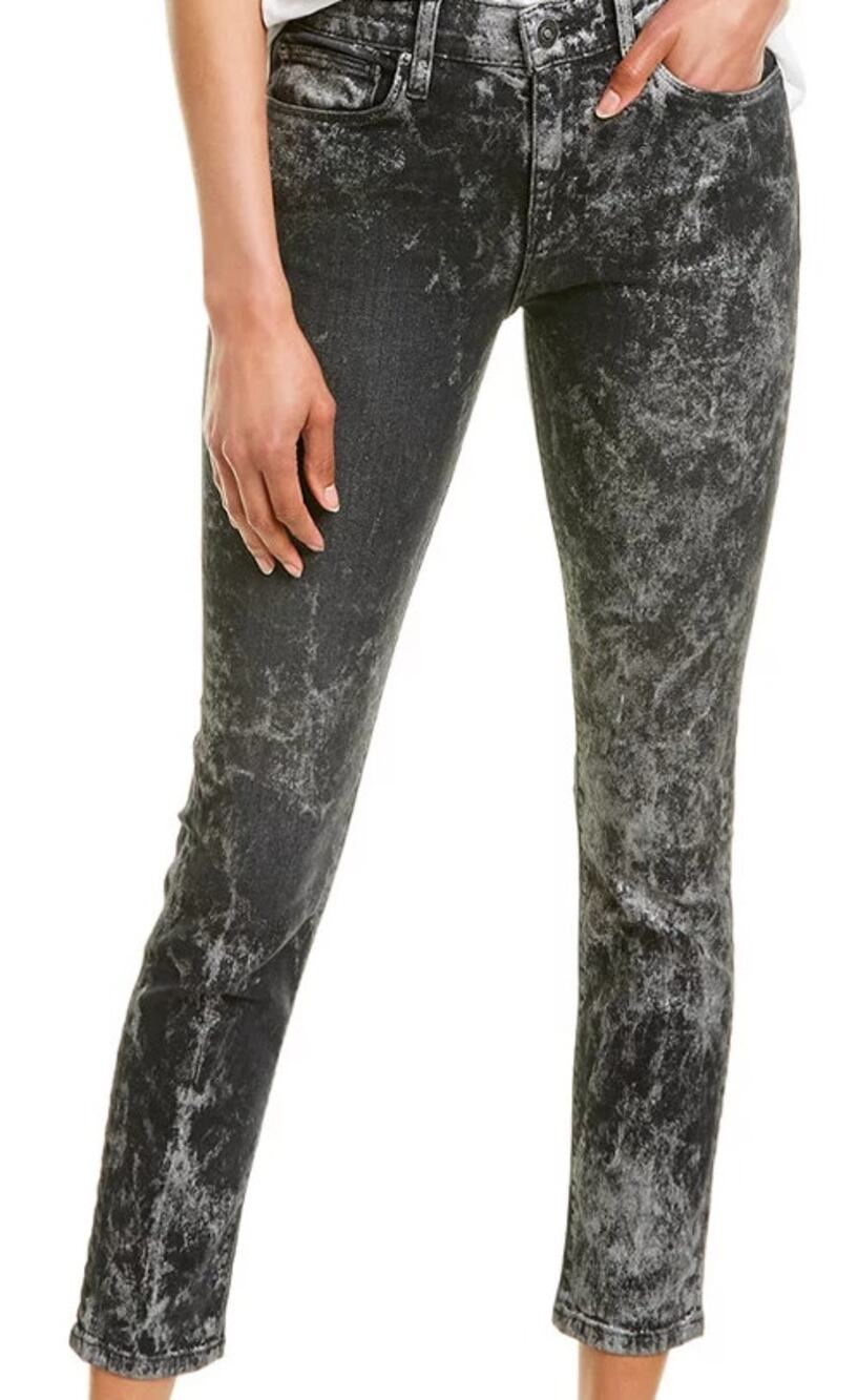 Hudson Jeans Nico Super Skinny Blackened metallic silver 27 NWT